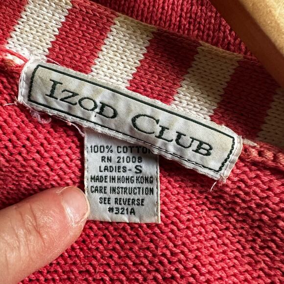 Vintage IZOD Golf Cardigan Sweater Embroidered Logo Country Club Yacht Old Money - Picture 8 of 9